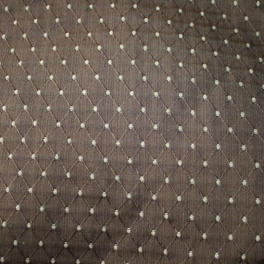 FABRIC #1342 - Home Decor - Brown Diamond Polka Dot - 4 Remnant Pieces